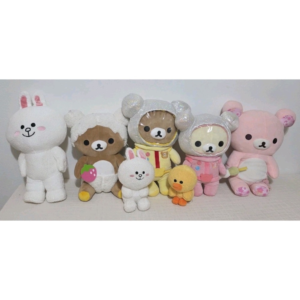 Rilakkuma Plush Stuffed Animal Lot Of 6 NWT&Used